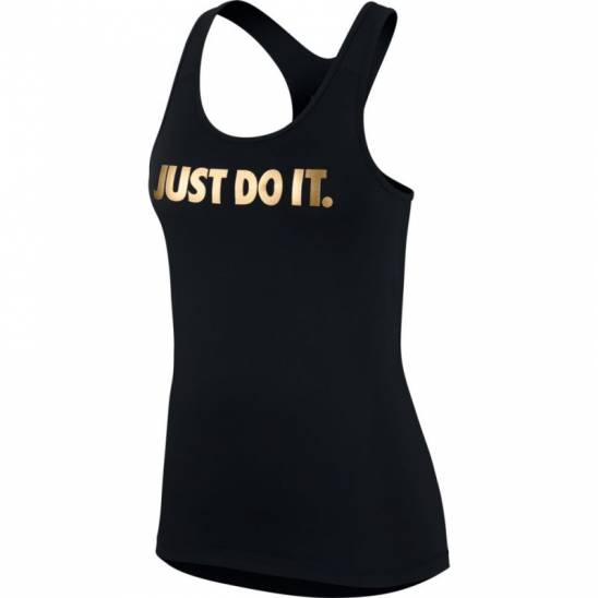 Woman Top Nike GOLD Just do it - black 