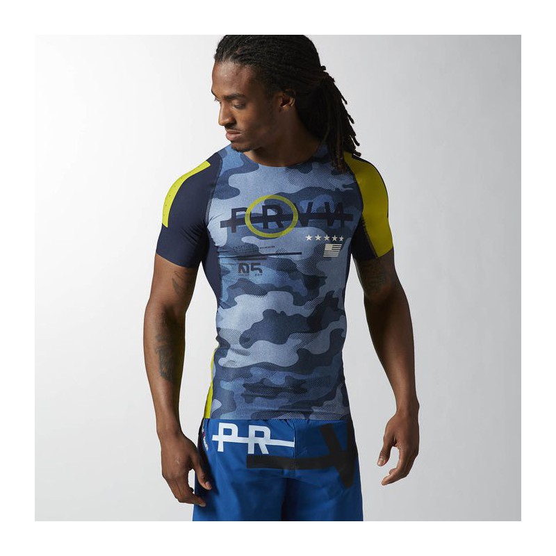 reebok men's crossfit long sleeve midweight fitted compression shirt