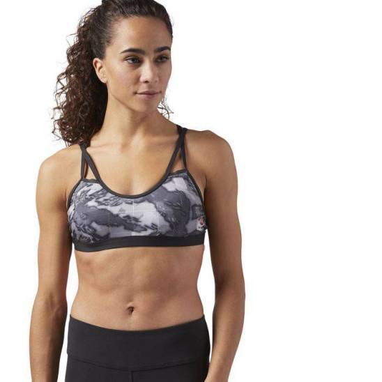 Padded sports bra Nebbia with high support GYM black 