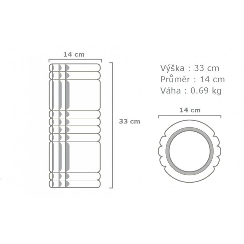 Foam Roller GRID X 33 cm black - Trigger Point
