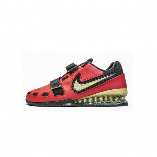 red and gold shoes nike
