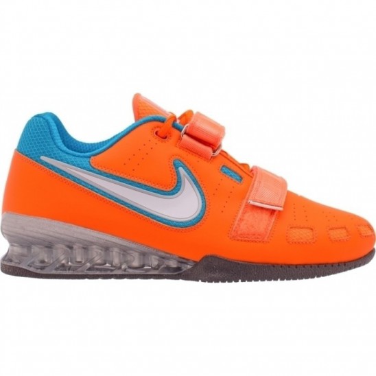 blue and orange nike shoes