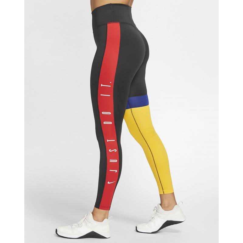 Woman Tight Nike One 7/8 black/red 