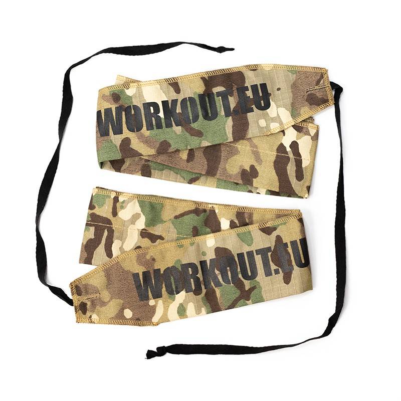 Pevný Ripstop bavlněný zpevňovač zápěstí WORKOUT- Camo