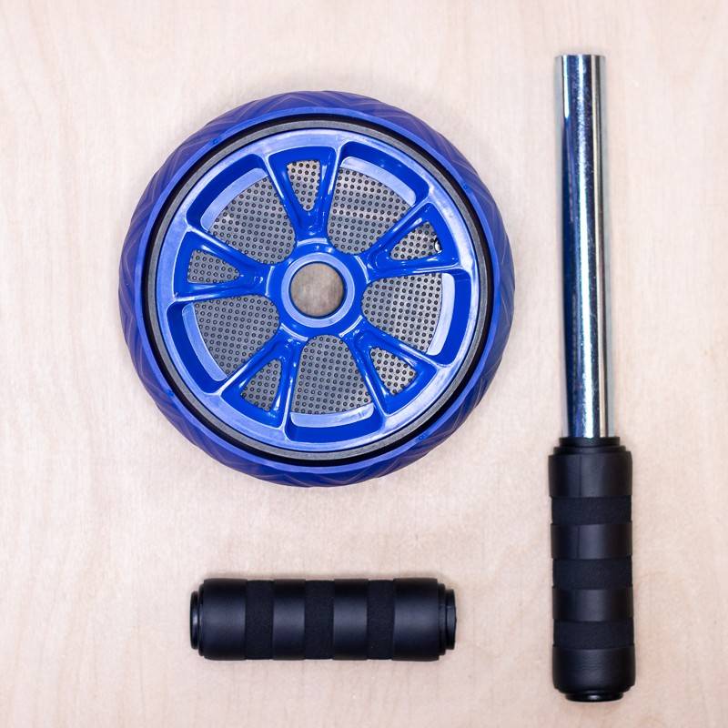 Duální posilovací kolečko Ab Wheel Workout - modré