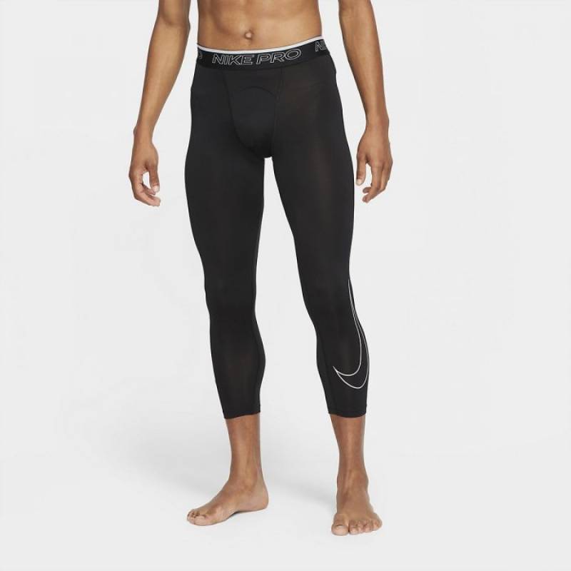 Man Tight Nike Pro Dri Fit 3/4 - black