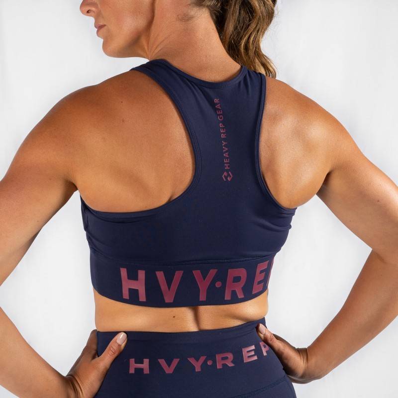 Bra Heavy Rep Energy High Riser - Navy/Pink