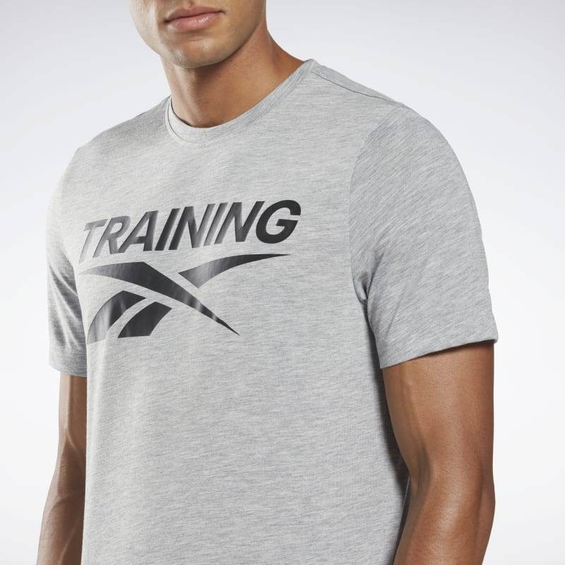 Man T-Shirt Reebok Training Tee - grey