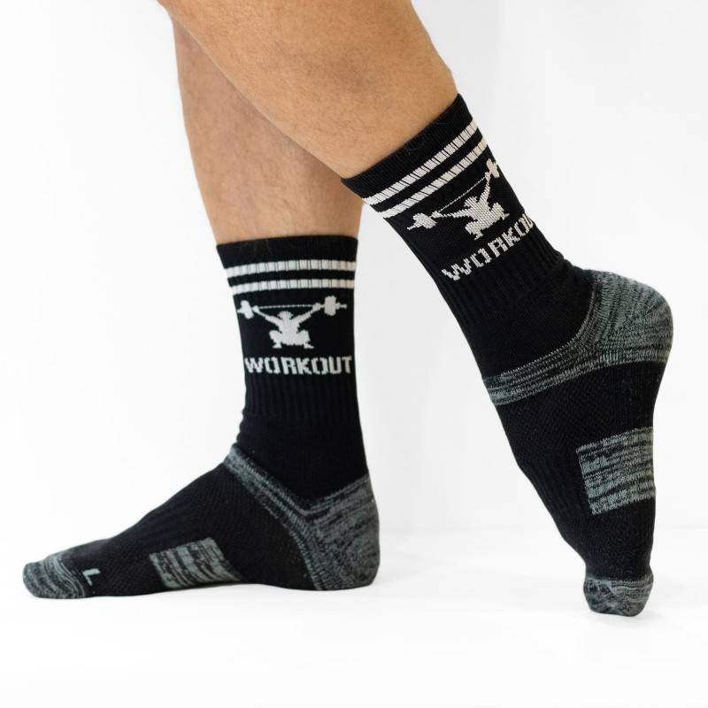 Socken WORKOUT logo - schwarz