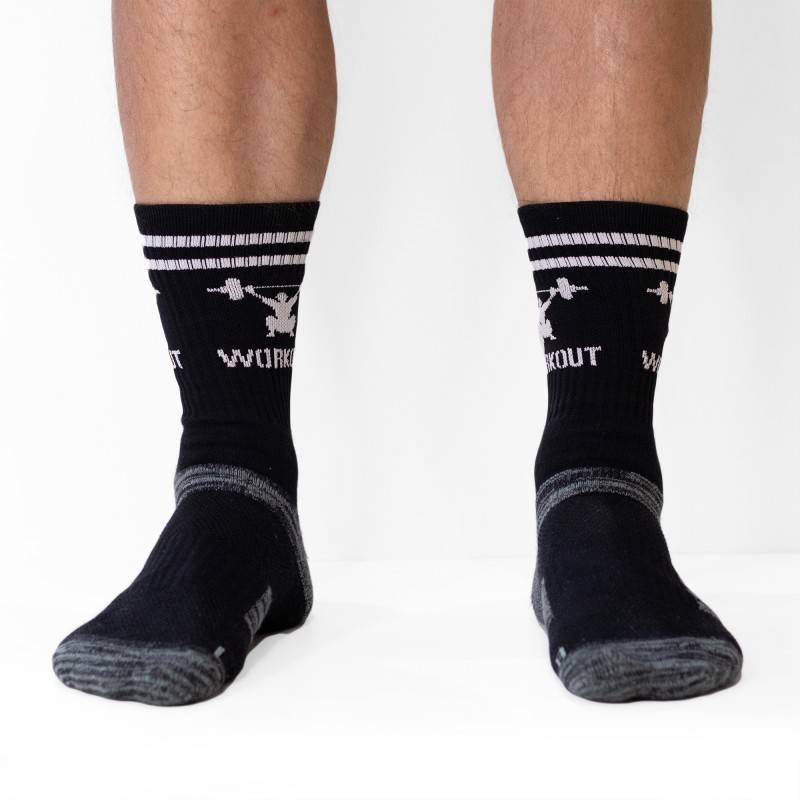 Socken WORKOUT logo - schwarz