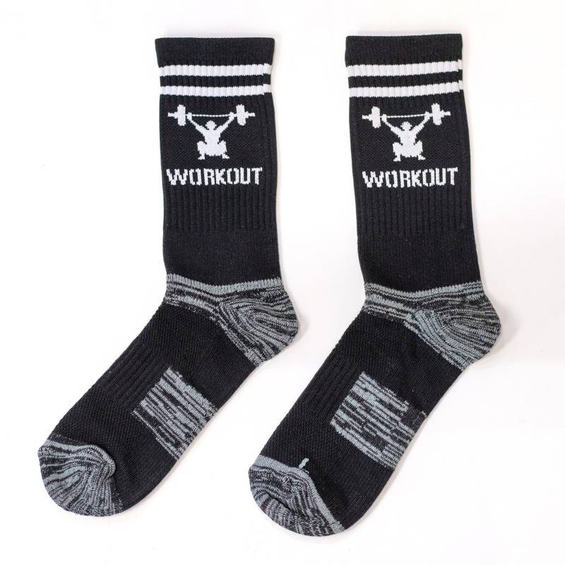 Socken WORKOUT logo - schwarz