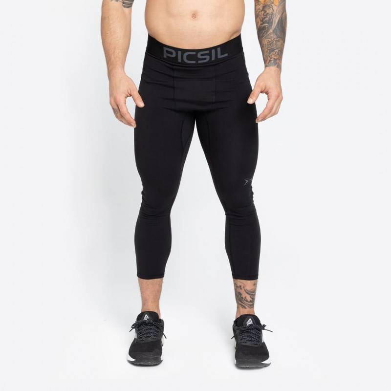 Herren Picsil Premium Leggings - Schwarz