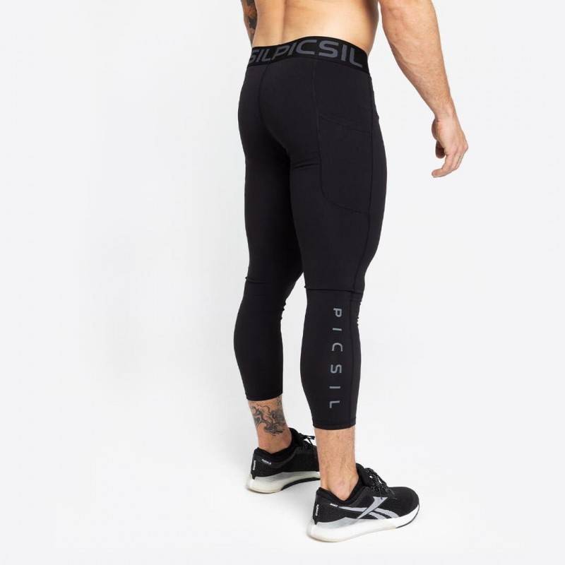 Mens Picsil Premium Leggings - Black