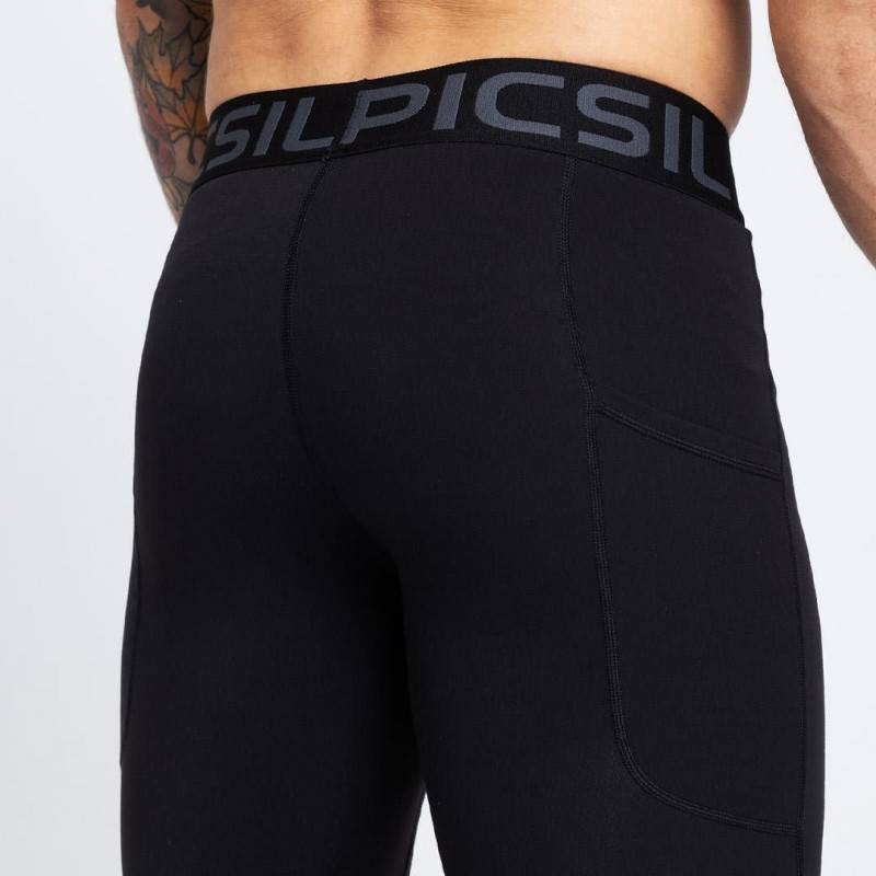 Herren Picsil Premium Leggings - Schwarz