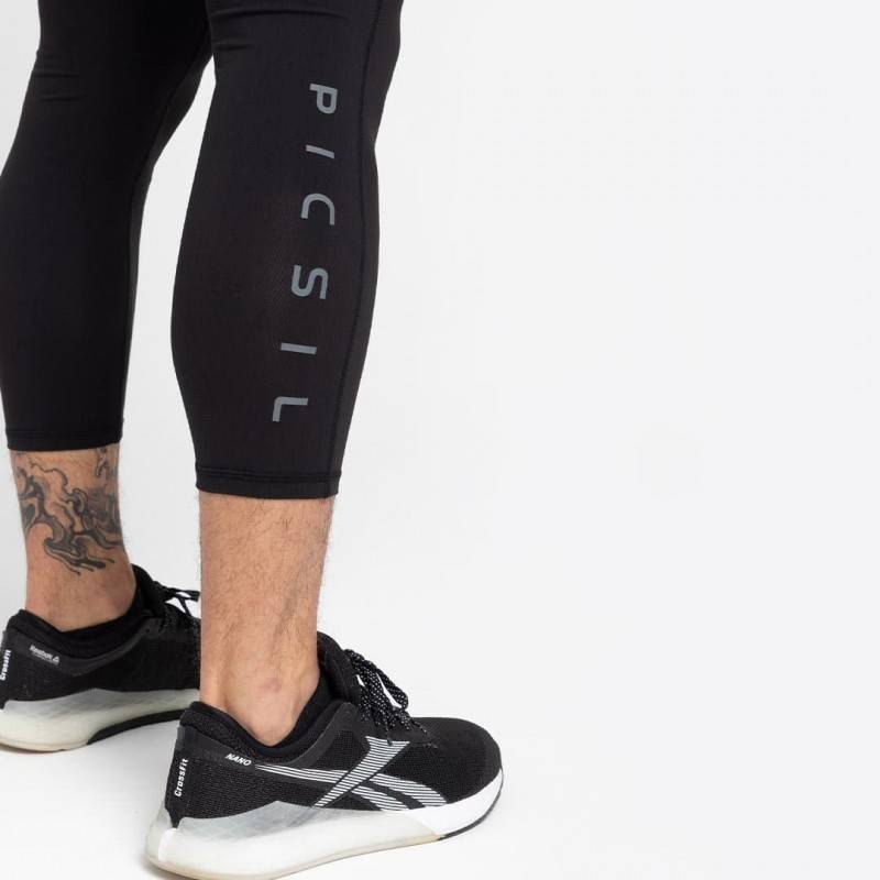 Herren Picsil Premium Leggings - Schwarz