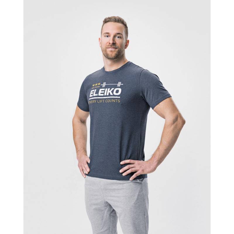 Man T-Shirt Eleiko Sign B - SKy black