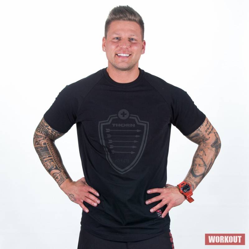 Man T-Shirt ThornFit Arrow Black