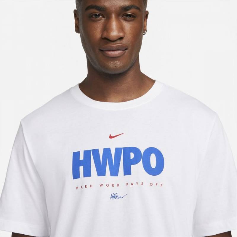 Man T-Shirt Nike HWPO - white/blue