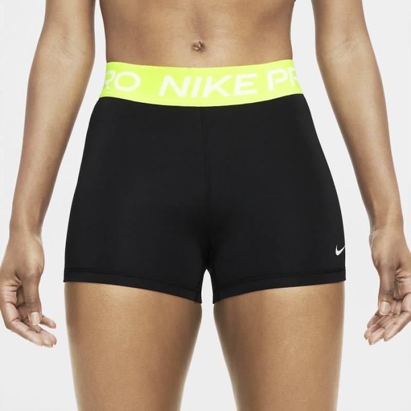 Woman functional Shorts Nike Pro - black and green