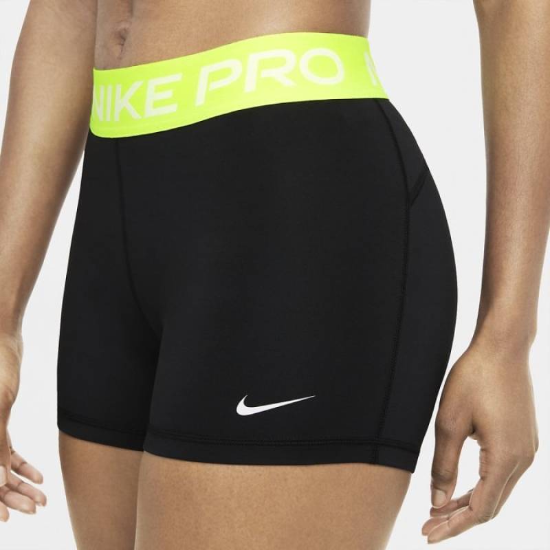 Woman functional Shorts Nike Pro - black and green