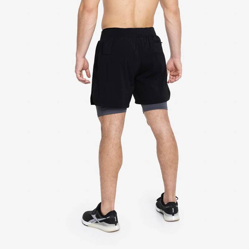 Man Shorts Picsil Premium 2 v 1 compression + Shorts - black