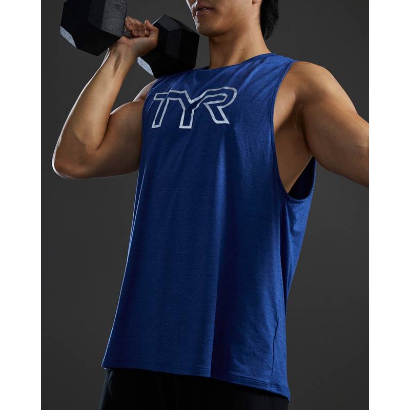 Mens tank top MUCSLE TYR - blue