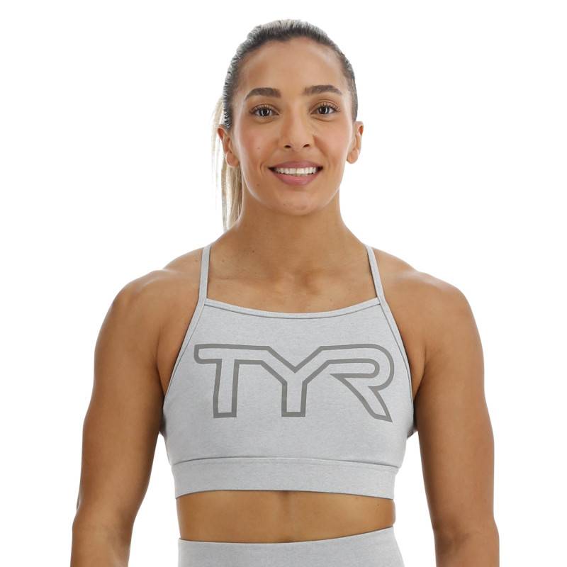 Sportovní podprsenka TYR - Base KINETIC High Neck Grey