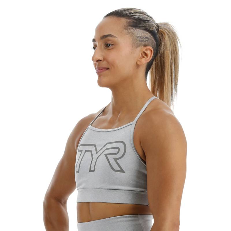 Sportovní podprsenka TYR - Base KINETIC High Neck Grey