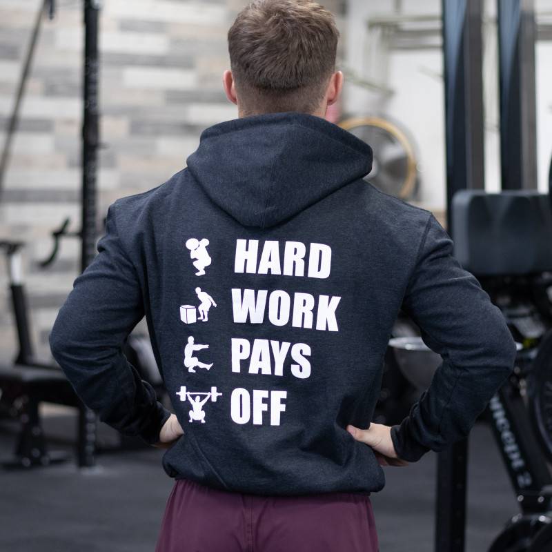 Man hoodie WORKOUT HWPO - black