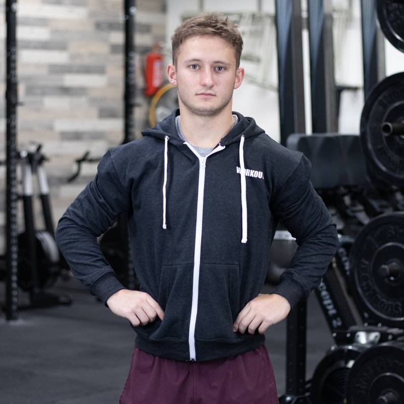 Man hoodie WORKOUT HWPO - black