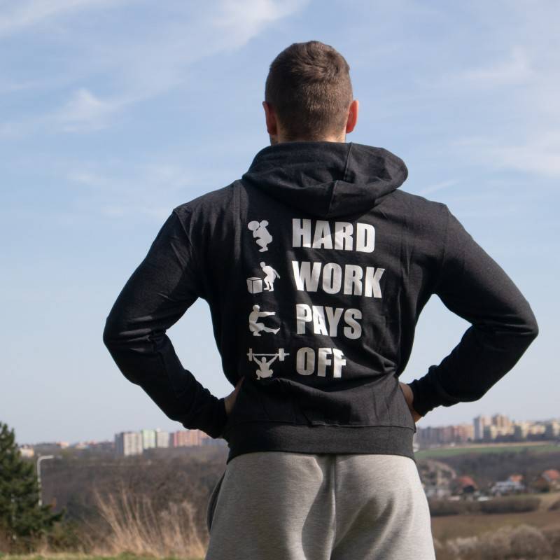 Man hoodie WORKOUT HWPO - black