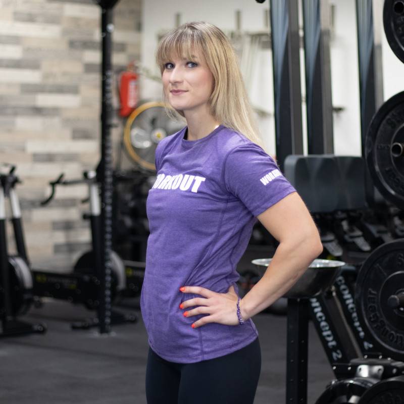 Training unisex T-Shirt WORKOUT - purple