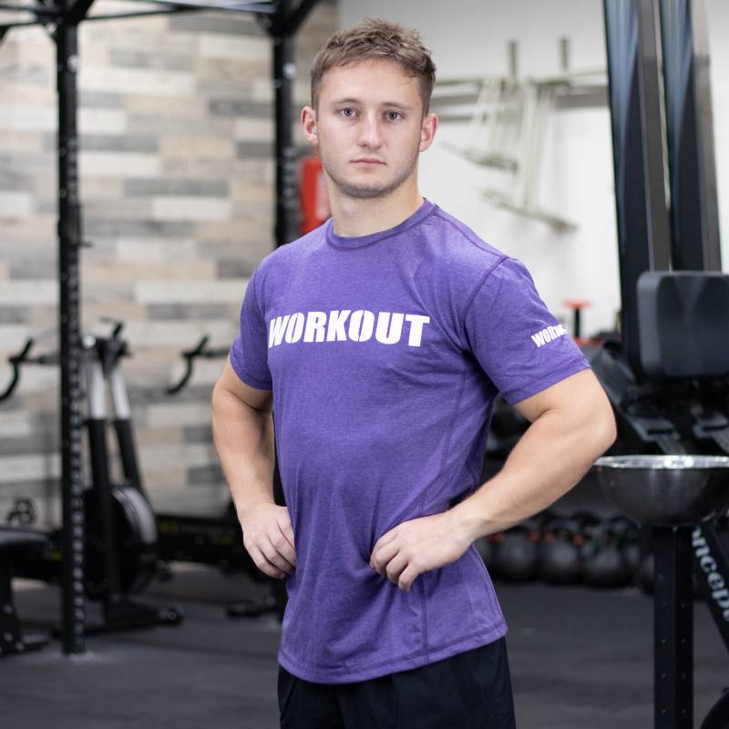 Training unisex T-Shirt WORKOUT - purple