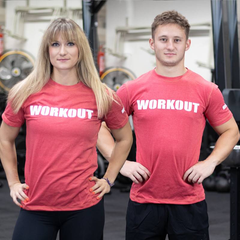 Training unisex T-Shirt WORKOUT - red