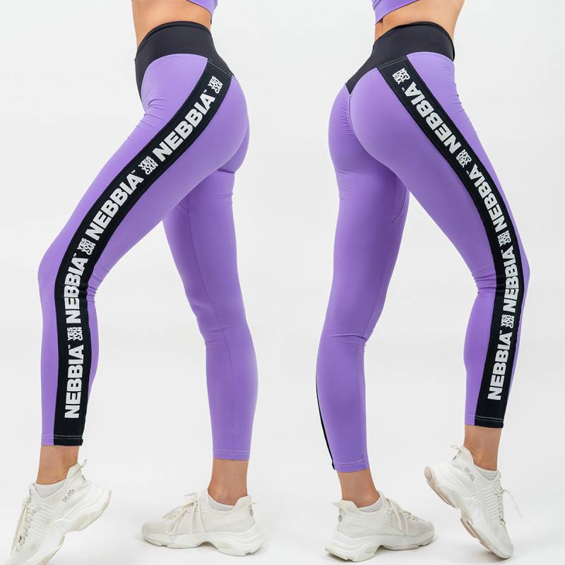 Leggings with high waist ICONIC 209 Nebbia - purple