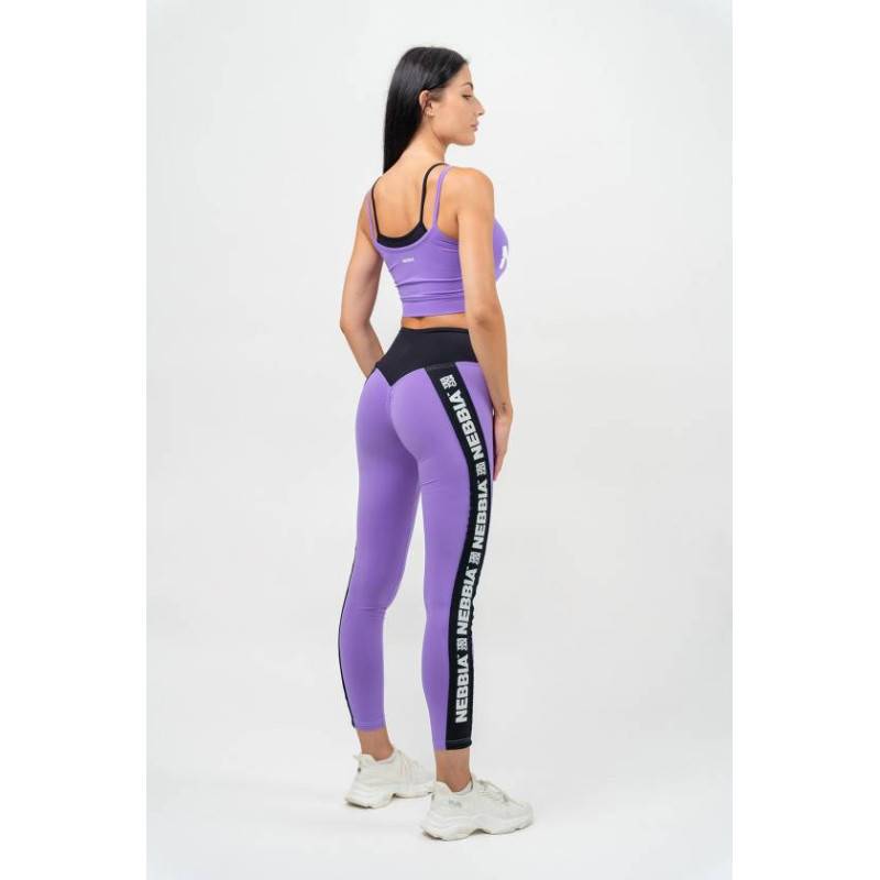 Leggings with high waist ICONIC 209 Nebbia - purple