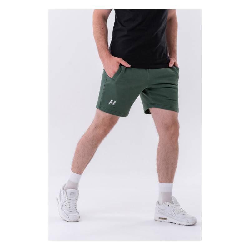 Man Shorts Relaxed-fit Green- NEBBIA