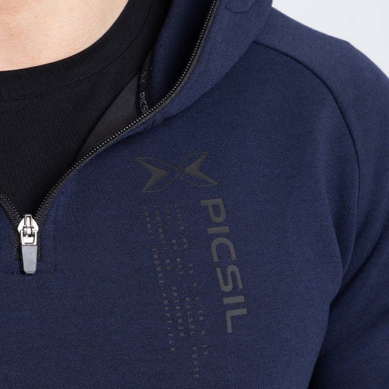 Man hoodie Picsil - NAVY BLUE