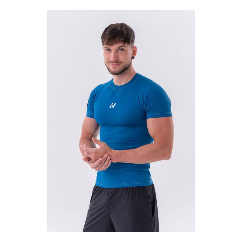 Funkční Slim-fit tričko Blue NEBBIA