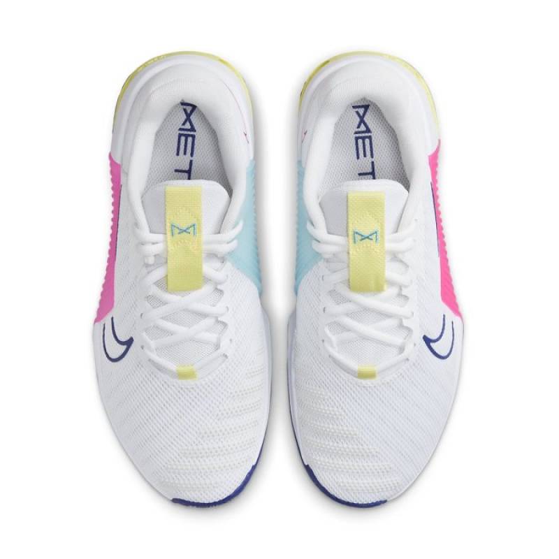 Woman Shoes for CrossFit Nike Metcon 9 - WHITE/WHITE-DEEP ROYAL BLUE-FIERCE PINK