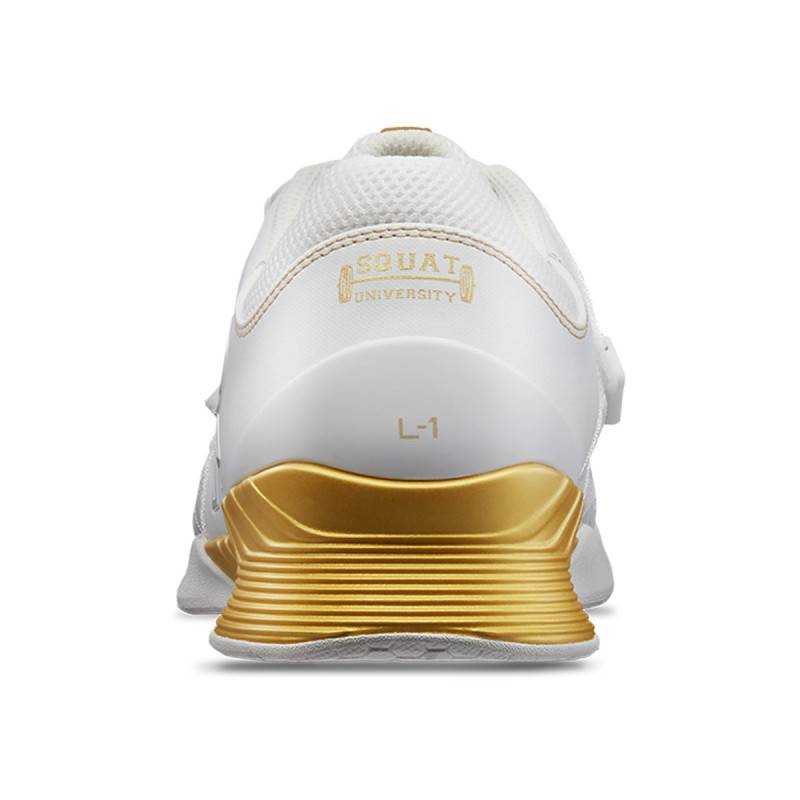 Vzpěračské boty Squat University TYR L-1 Lifter - bílá/zlatá