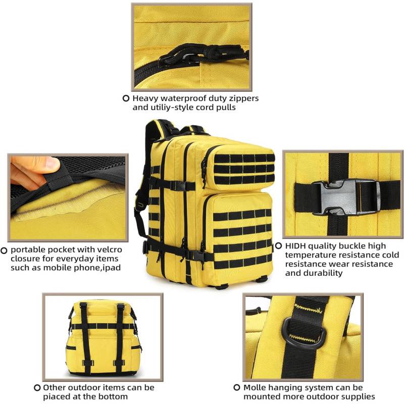 Fitness backpack WORKOUT - yellow