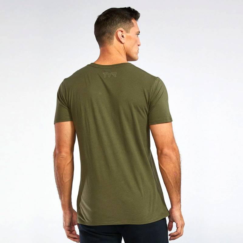 Pánské tričko Ultrasoft Lightweight Tri Blend Tech Tee - khaki