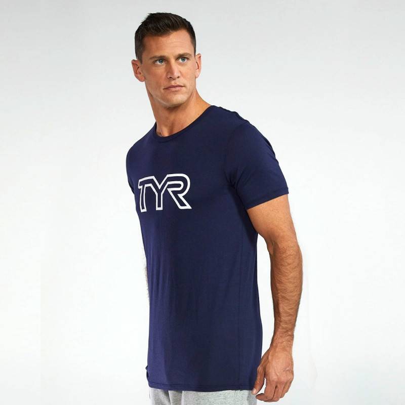 Pánské tričko Ultrasoft Lightweight Tri Blend Tech Tee - blue