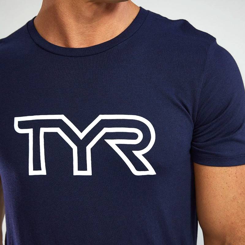 Man T-Shirt Ultrasoft Lightweight Tri Blend Tech Tee - blue