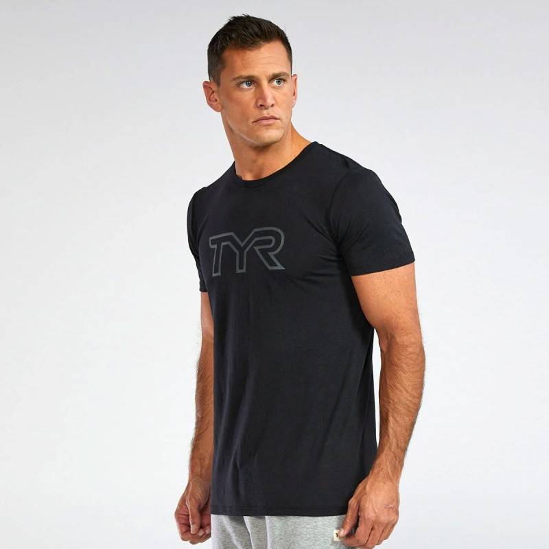 Man T-Shirt Tyr Lightweight Tri Blend Tech Tee - black