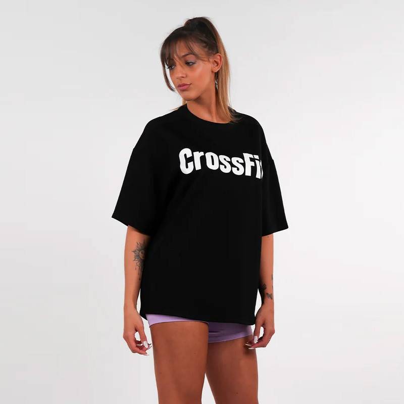 Unisex tričko CrossFit Smurf oversized Northern Spirit černé