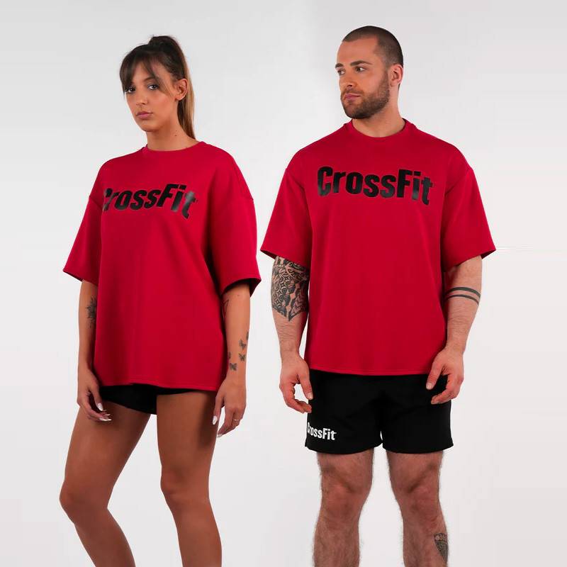 Unisex tričko CrossFit Smurf oversized Northern Spirit red alert