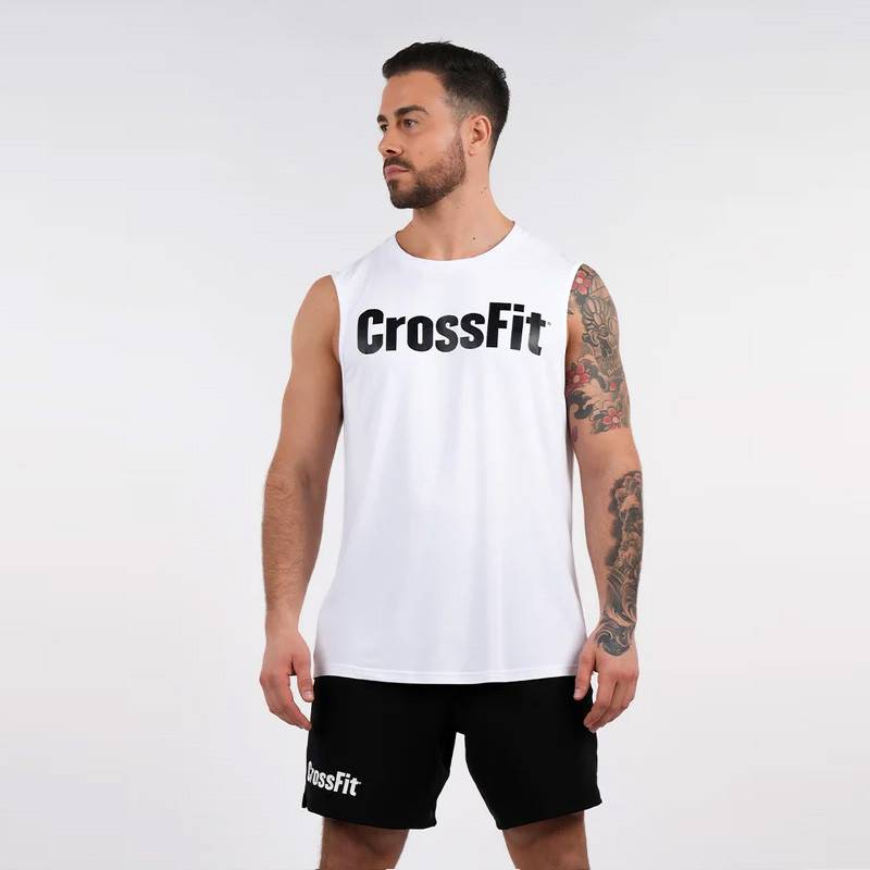 Mens CrossFit Rider alabaster tank top