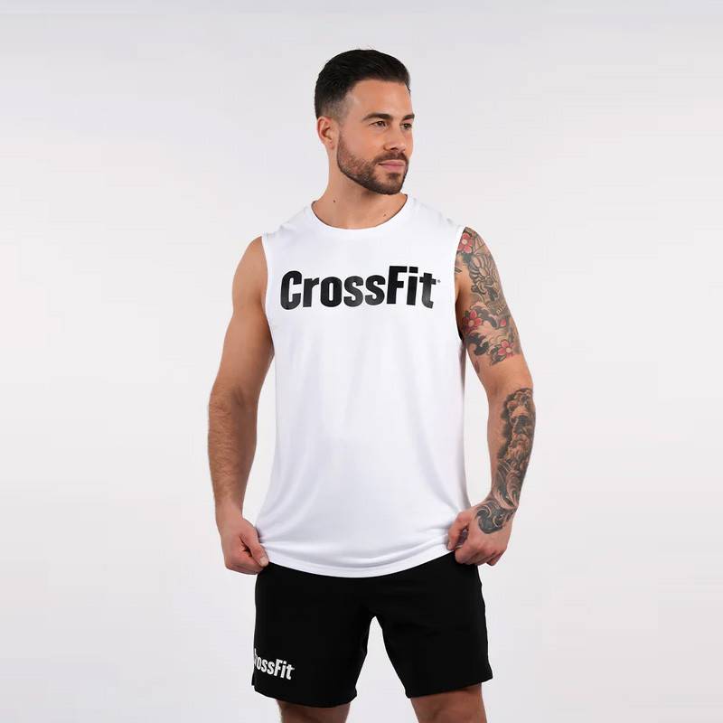 Mens CrossFit Rider alabaster tank top